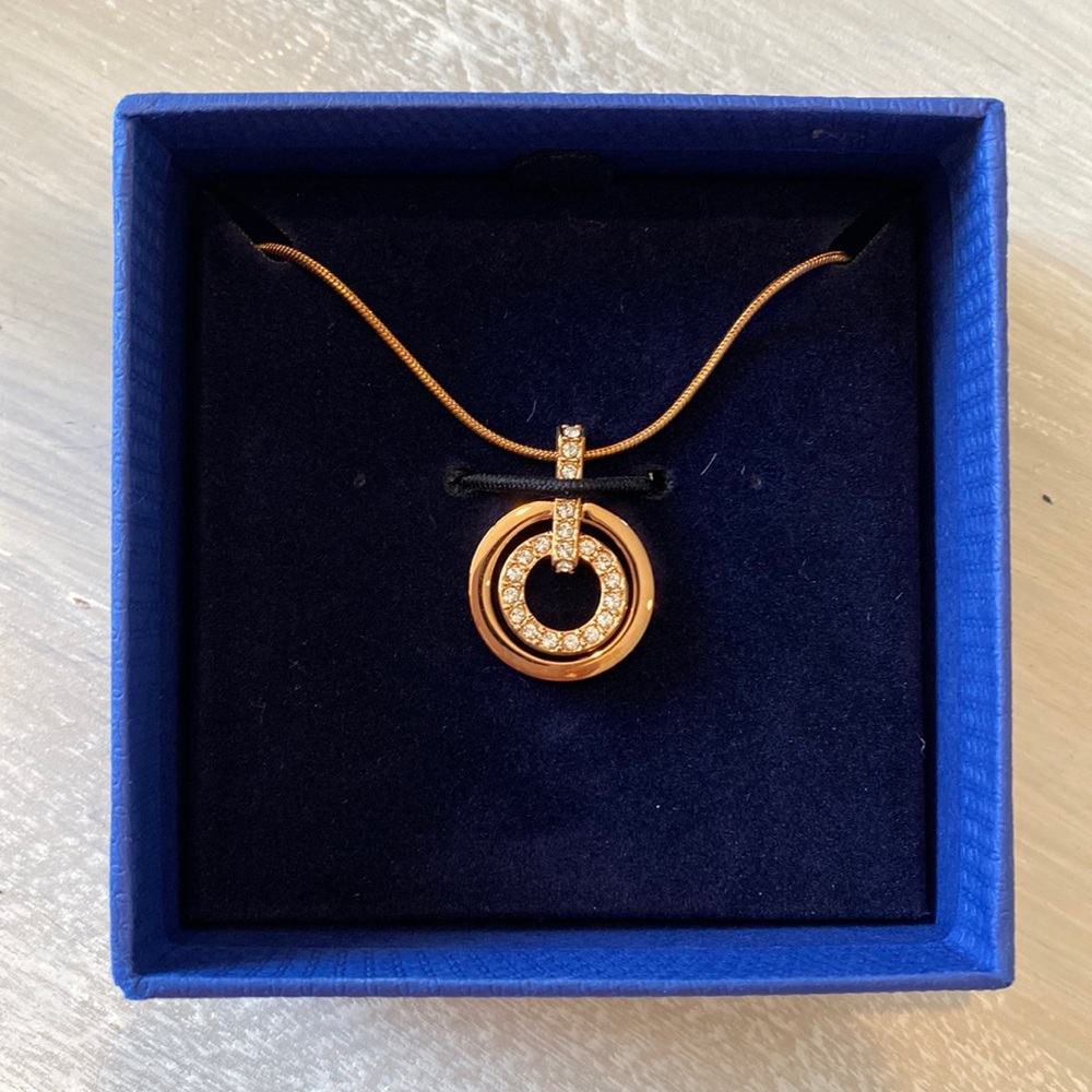 Swarovski gold plated necklace.